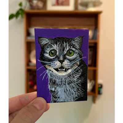 The Purple Princess aceo art card thumbnail 1