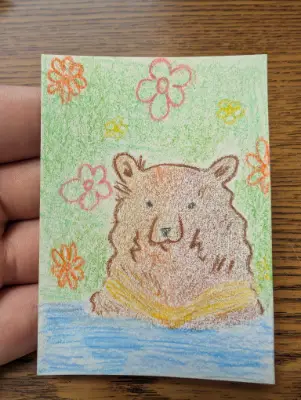Cooling Off aceo art card thumbnail 2