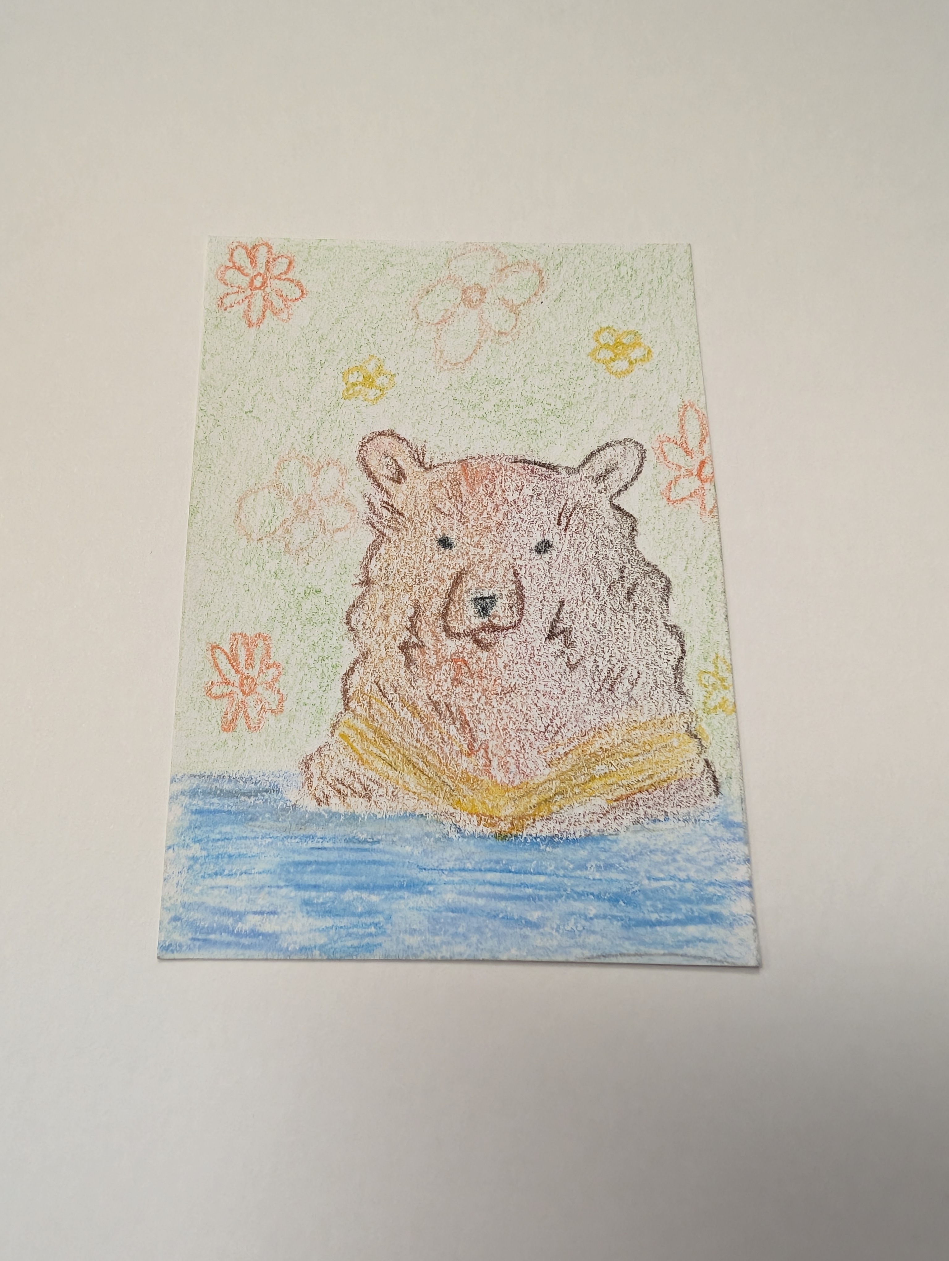 Cooling Off aceo art card thumbnail 1