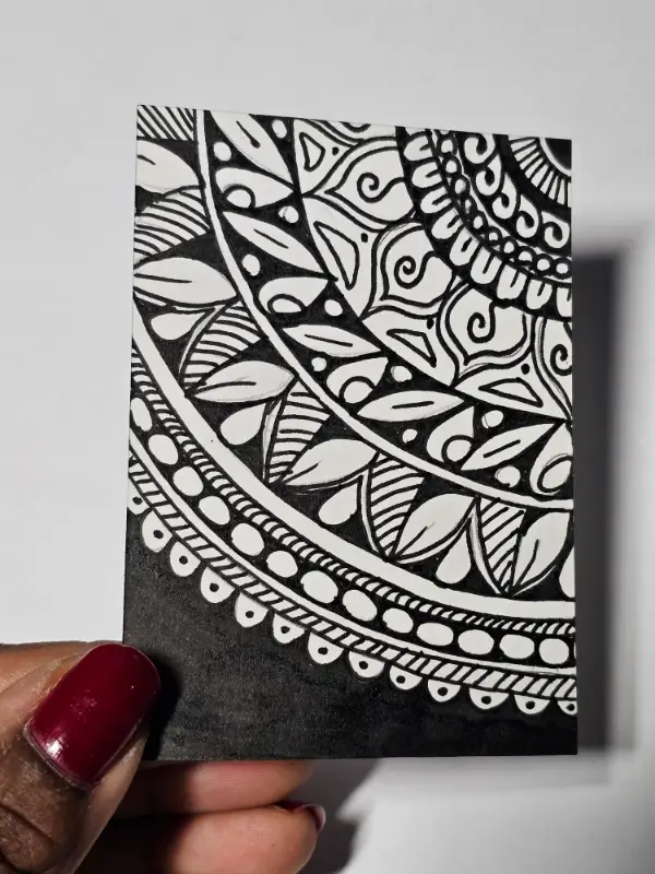 Mandala Flower aceo art card