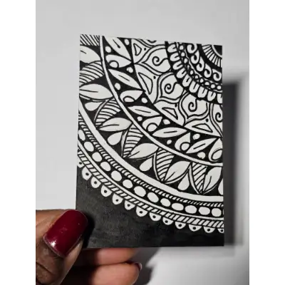 Mandala Flower aceo art card thumbnail 1