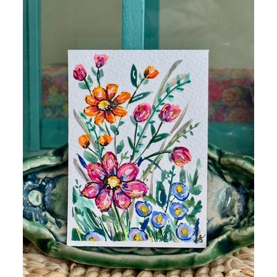 Vibrant Gardens aceo art card thumbnail 2