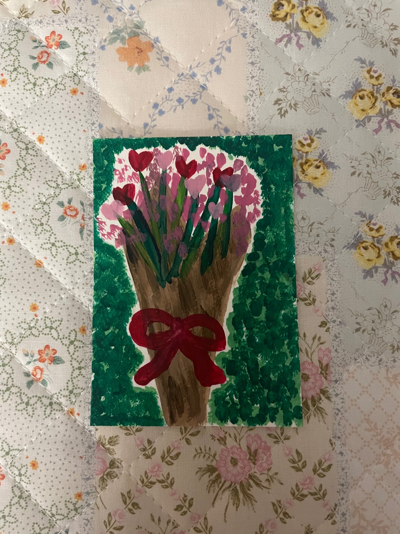 Love Flowers aceo art card