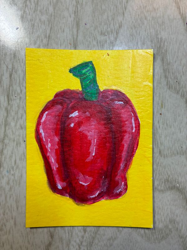 Holy Bell Pepper aceo art card