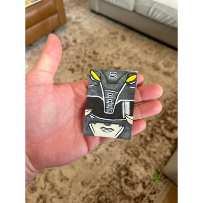 OG Black Ranger aceo art card thumbnail 2