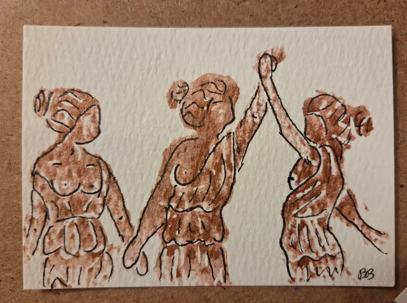 The Graces #2 aceo art card