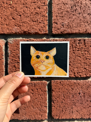 Orange Rupert aceo art card thumbnail 2