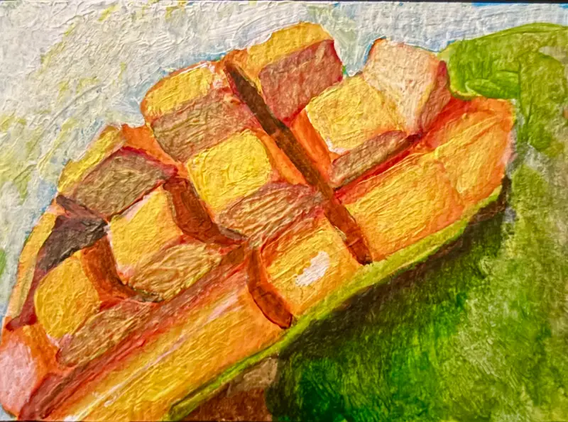 ACEO Original Painting Mangos (2.5 by 3.5) Art Cards aceo art card