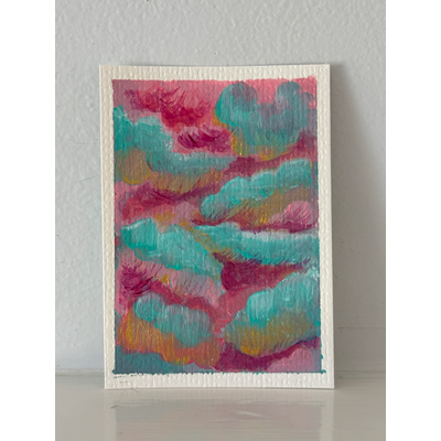 ACEO original, abstract clouds aceo art card thumbnail 2