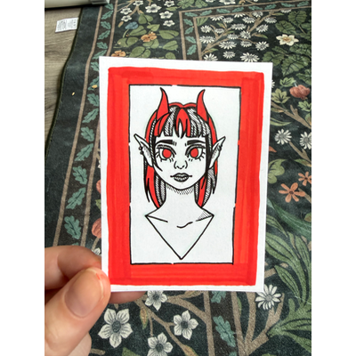 The Bust of Beatrix aceo art card thumbnail 4