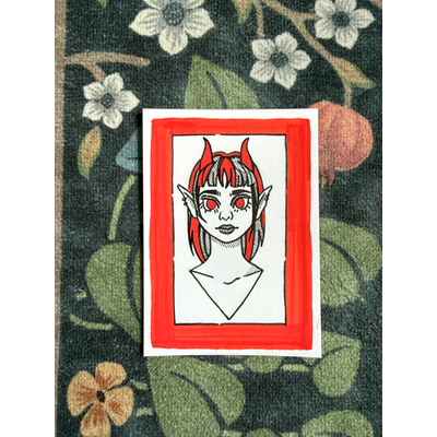 The Bust of Beatrix aceo art card thumbnail 1