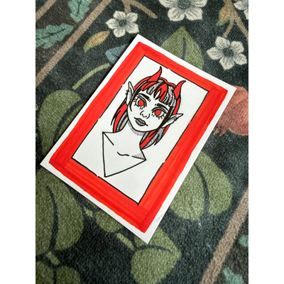The Bust of Beatrix aceo art card thumbnail 2