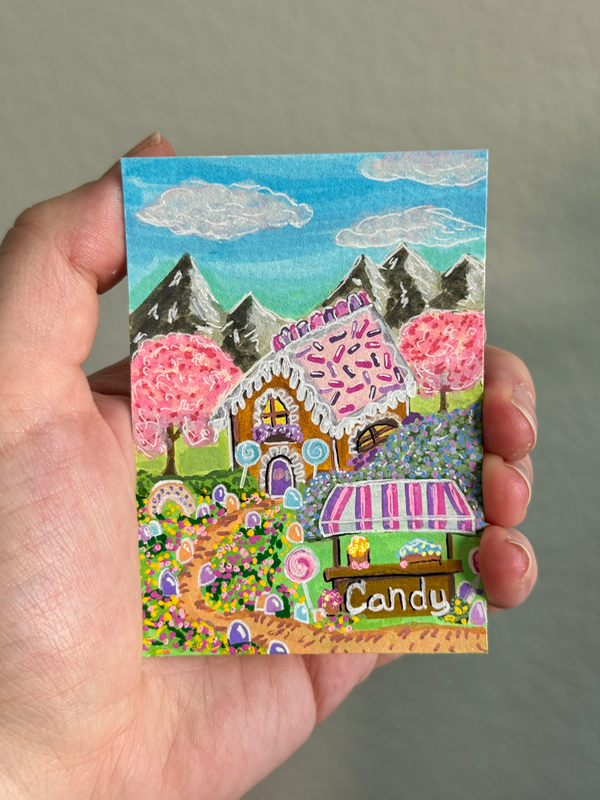 The candy stand aceo art card