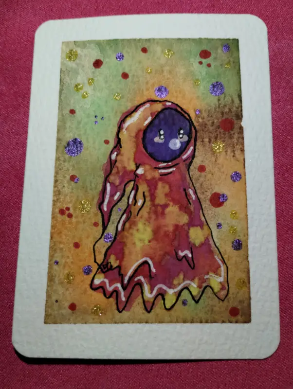 Spot of Autumn aceo art card