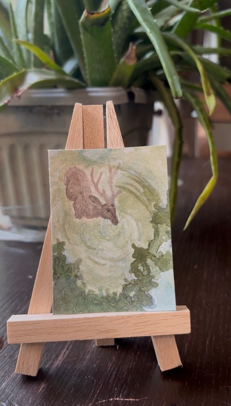 Quiet places aceo art card