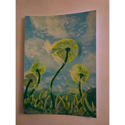Lilies in the Morning Light aceo art card thumbnail 2