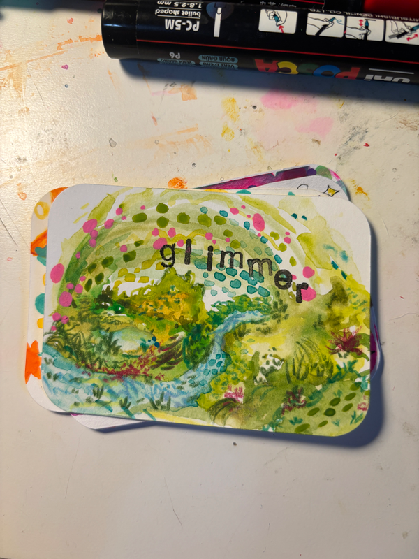 Strange landscapes aceo art card