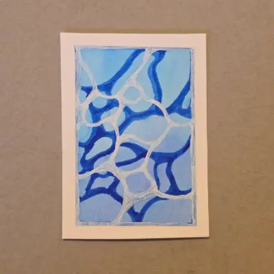 afternoon - A Day at the Pool mini series aceo art card thumbnail 1