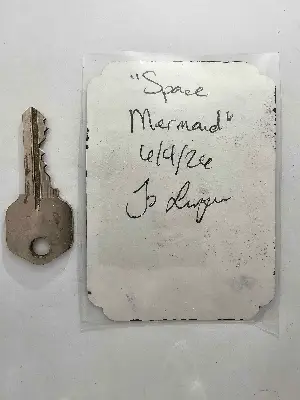 Space Mermaid aceo art card thumbnail 3