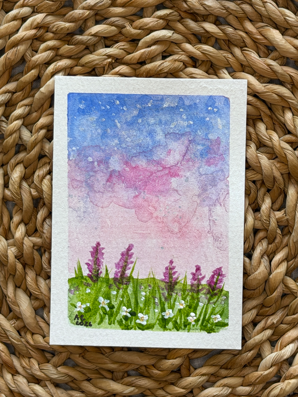 Lavender Dreams, ACEO by Wilderness Daydreamer aceo art card