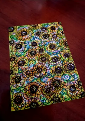 The Sunflower Shower aceo art card thumbnail 1