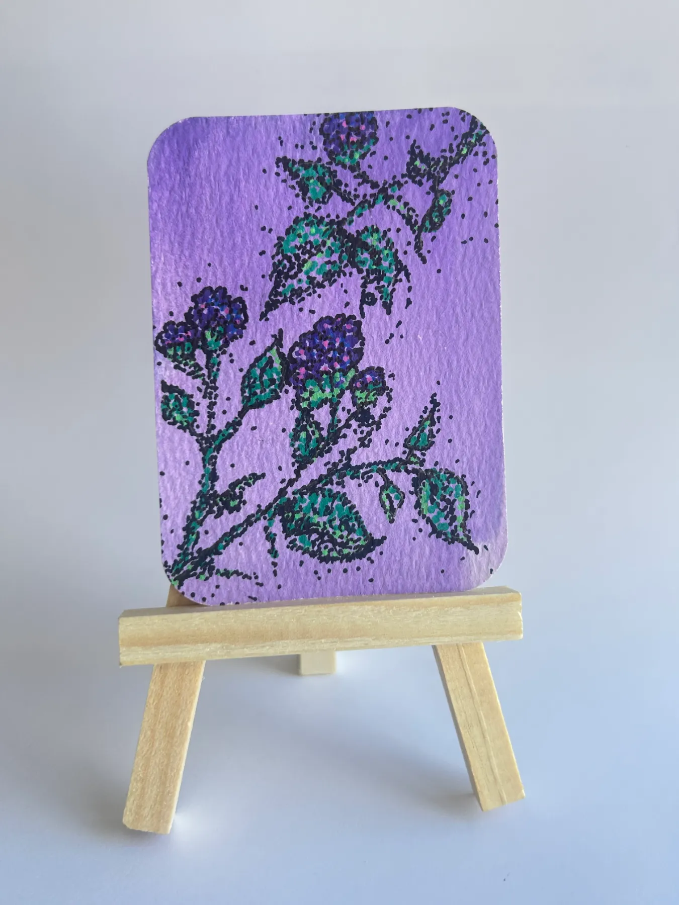 Black Vine – ACEO Original (Berry Cute Collection 3/8) aceo art card