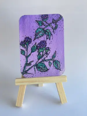 Black Vine – ACEO Original (Berry Cute Collection 3/8) aceo art card thumbnail 1