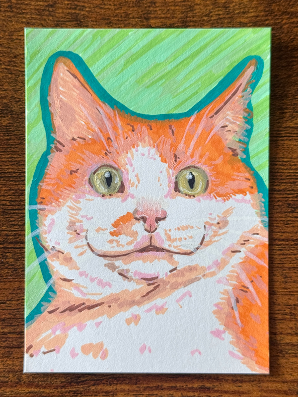 Wilson the Cat aceo art card