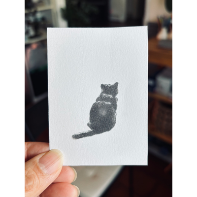 ACEO original, Emily quick marker back aceo art card thumbnail 2