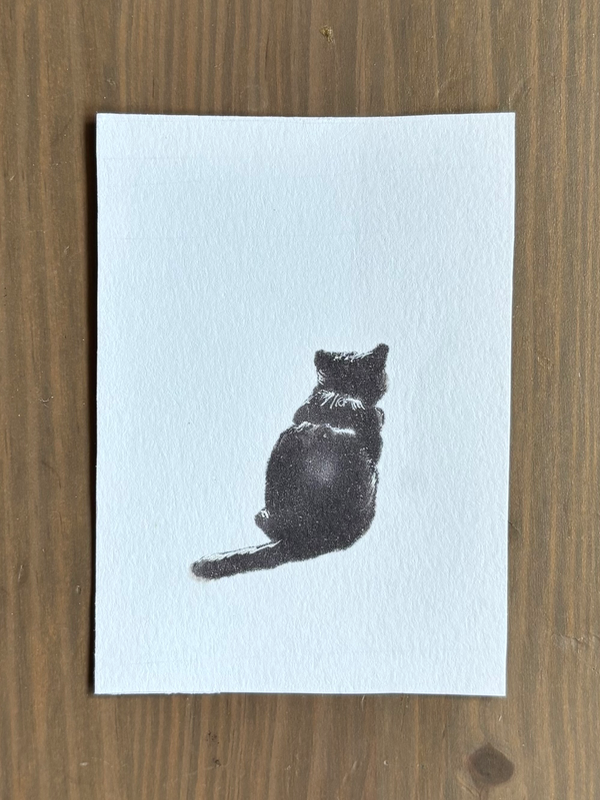 ACEO original, Emily quick marker back aceo art card