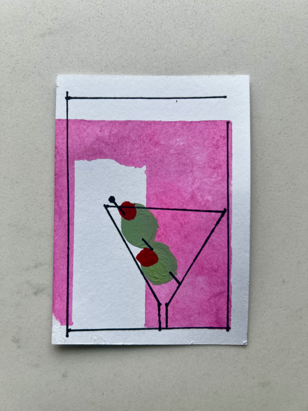 Imperfect Martini II aceo art card