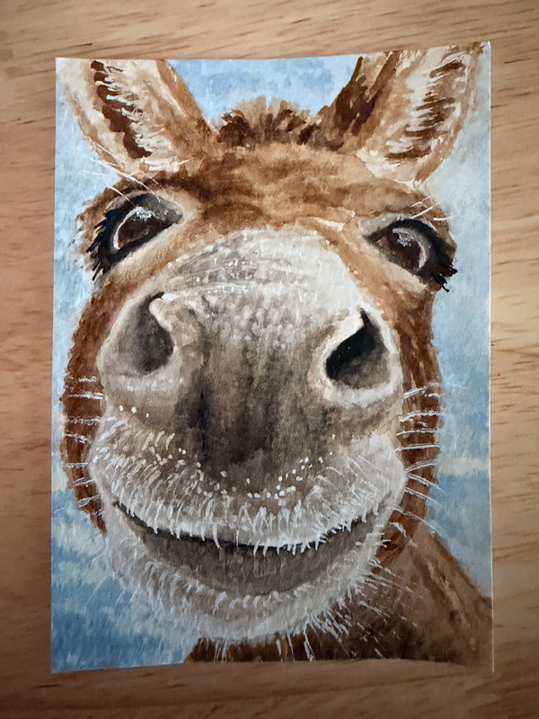 Donkey boop aceo art card