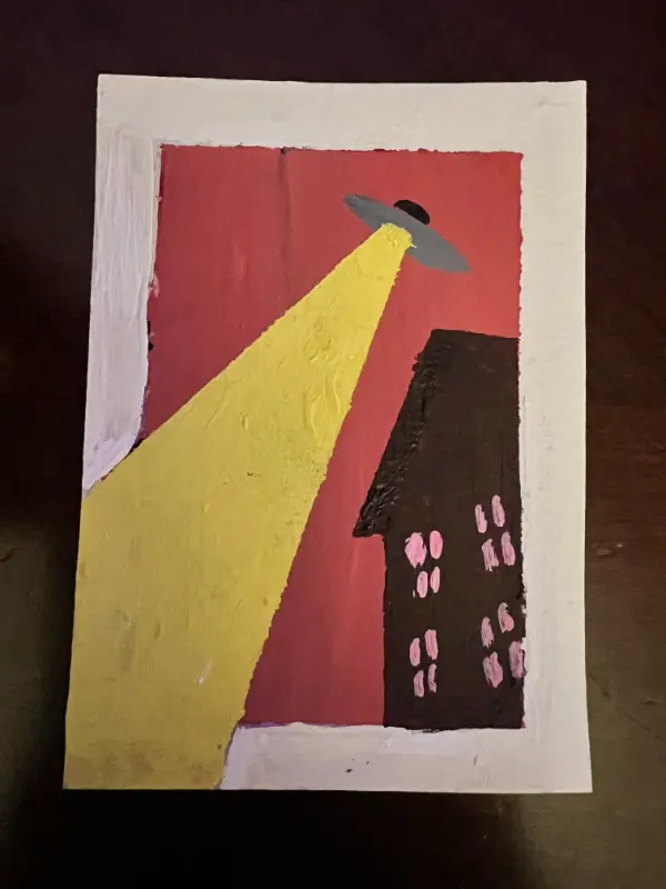 ACEO Original UFO aceo art card