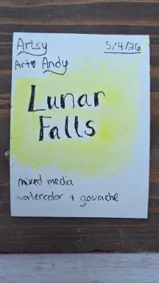 Lunar Falls aceo art card thumbnail 2