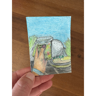 Taste Of Magic Series 1 “Experiential Prototype Matcha of Tomorrow” aceo art card thumbnail 1