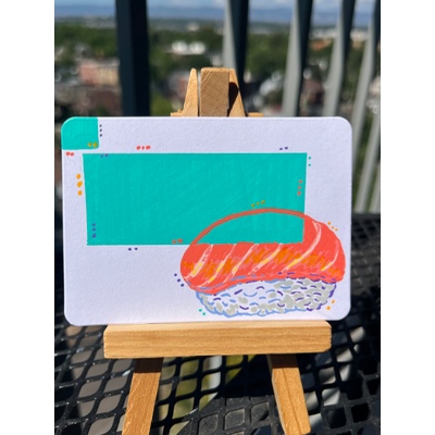 Angular Appetite: Sushi aceo art card thumbnail 1