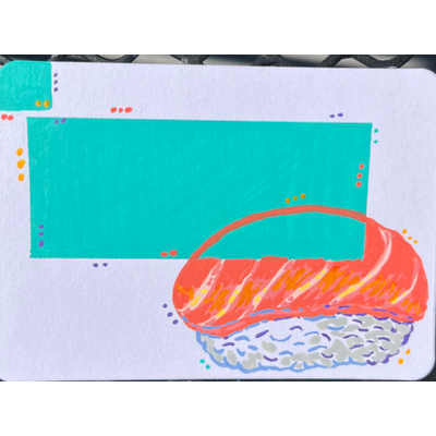 Angular Appetite: Sushi aceo art card thumbnail 2
