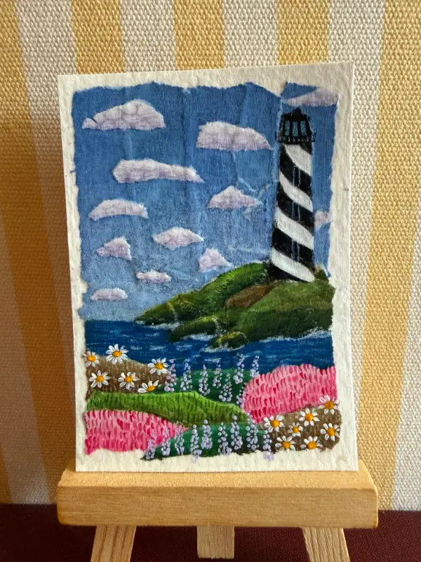Seashore Bloom aceo art card