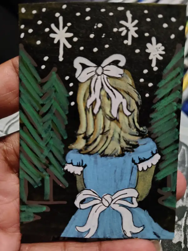 Goldie ACEO original aceo art card