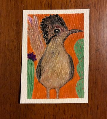 “Roady” the Roadrunner aceo art card thumbnail 2