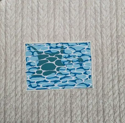 Original aceo. Sting ray swimming aceo art card thumbnail 2