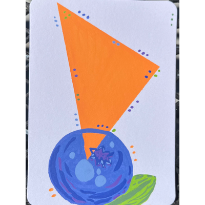 Angular Appetite: Blueberry aceo art card thumbnail 2