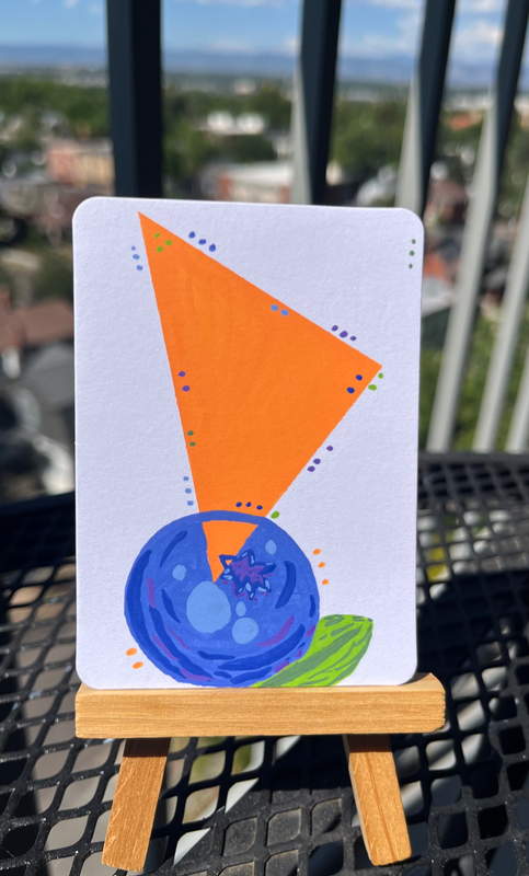 Angular Appetite: Blueberry aceo art card