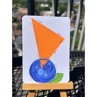 Angular Appetite: Blueberry aceo art card thumbnail 1