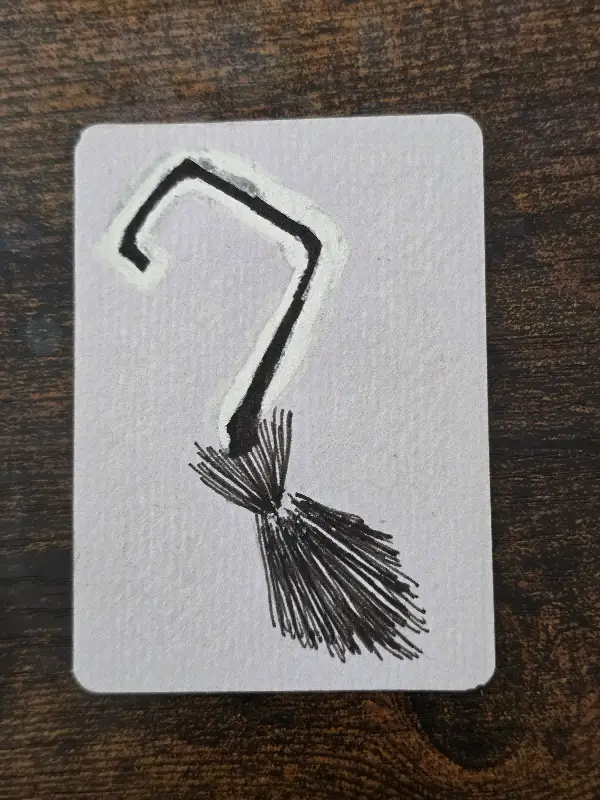 Witch's Broom #4 aceo art card