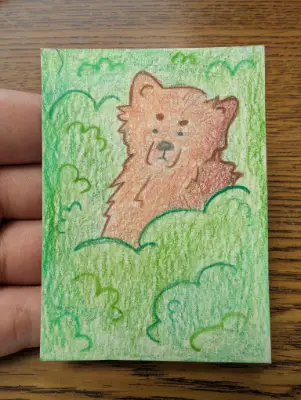 Hide'n'Seek aceo art card thumbnail 2