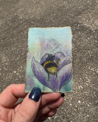 Bumblebee Butt aceo art card thumbnail 1