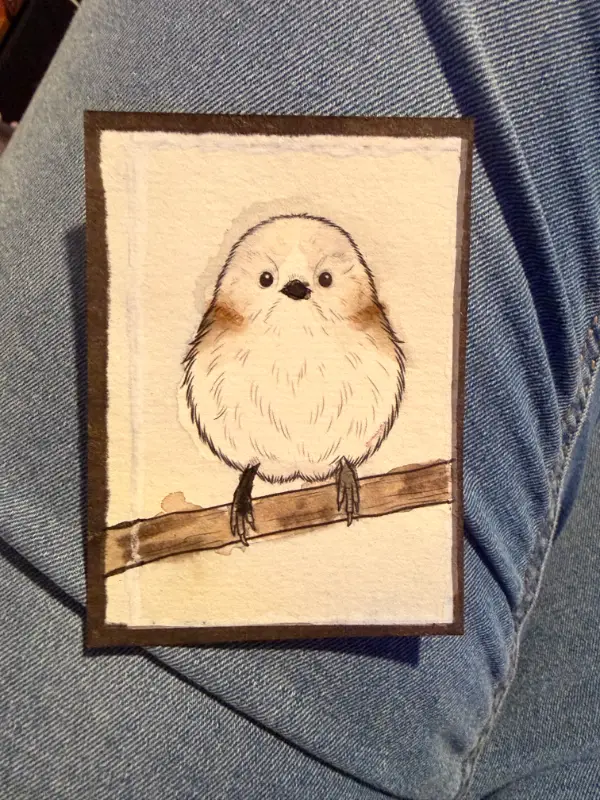 Snow Fairy Bird Collection, 2 of 4 aceo art card
