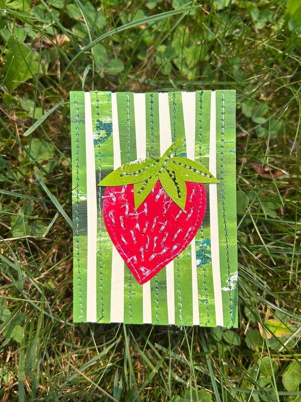 Strawberry bliss aceo art card