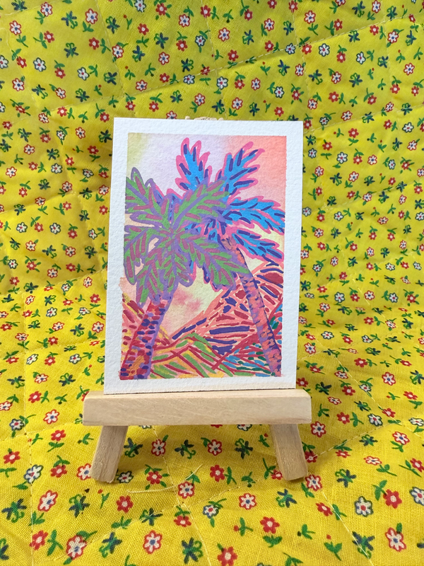 Electric Paradise aceo art card